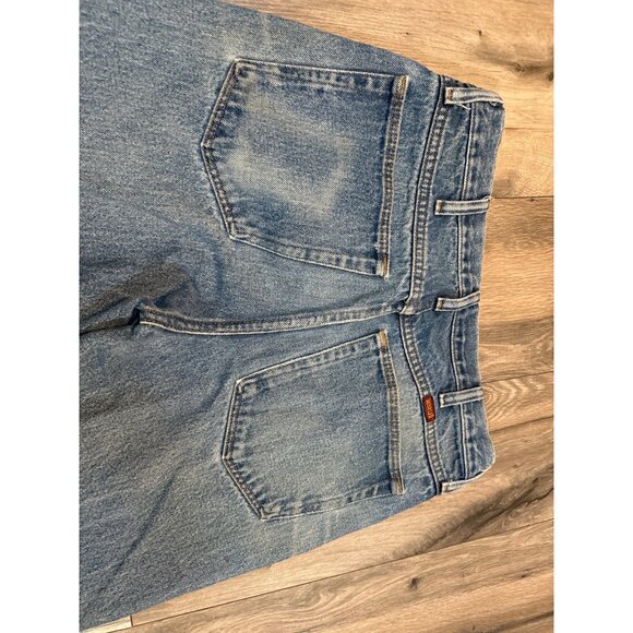 Vintage Rustler 32x30 Blue Denim Jeans Straight Leg Distressed Style Made In Mex - Picture 8 of 12